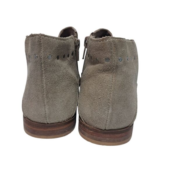 Free People Aquarian Studded Leather Distressing Suede Ankle Boots Taupe Size 6 - Picture 7 of 17